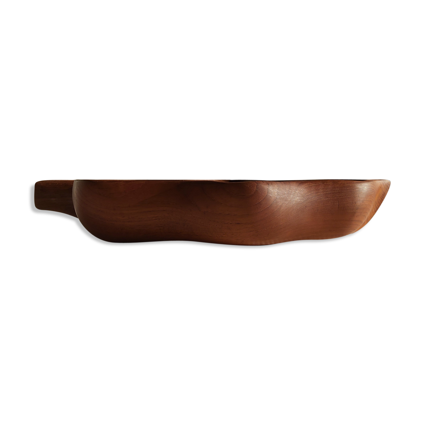 Coupe plate en teck 60's