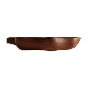 Coupe plate en teck 60's
