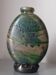 Signed glass paste vase