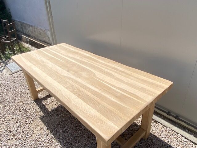 Stripped farmhouse table extensions up to 280 cm