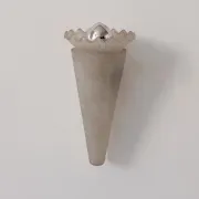 Vintage Murano glass and chrome wall light, Italy 1970.