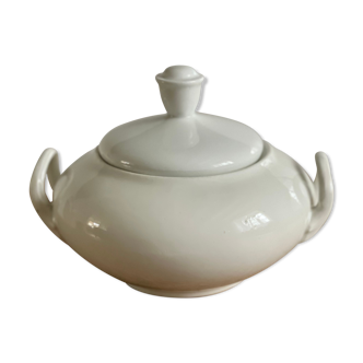 White sugar bowl