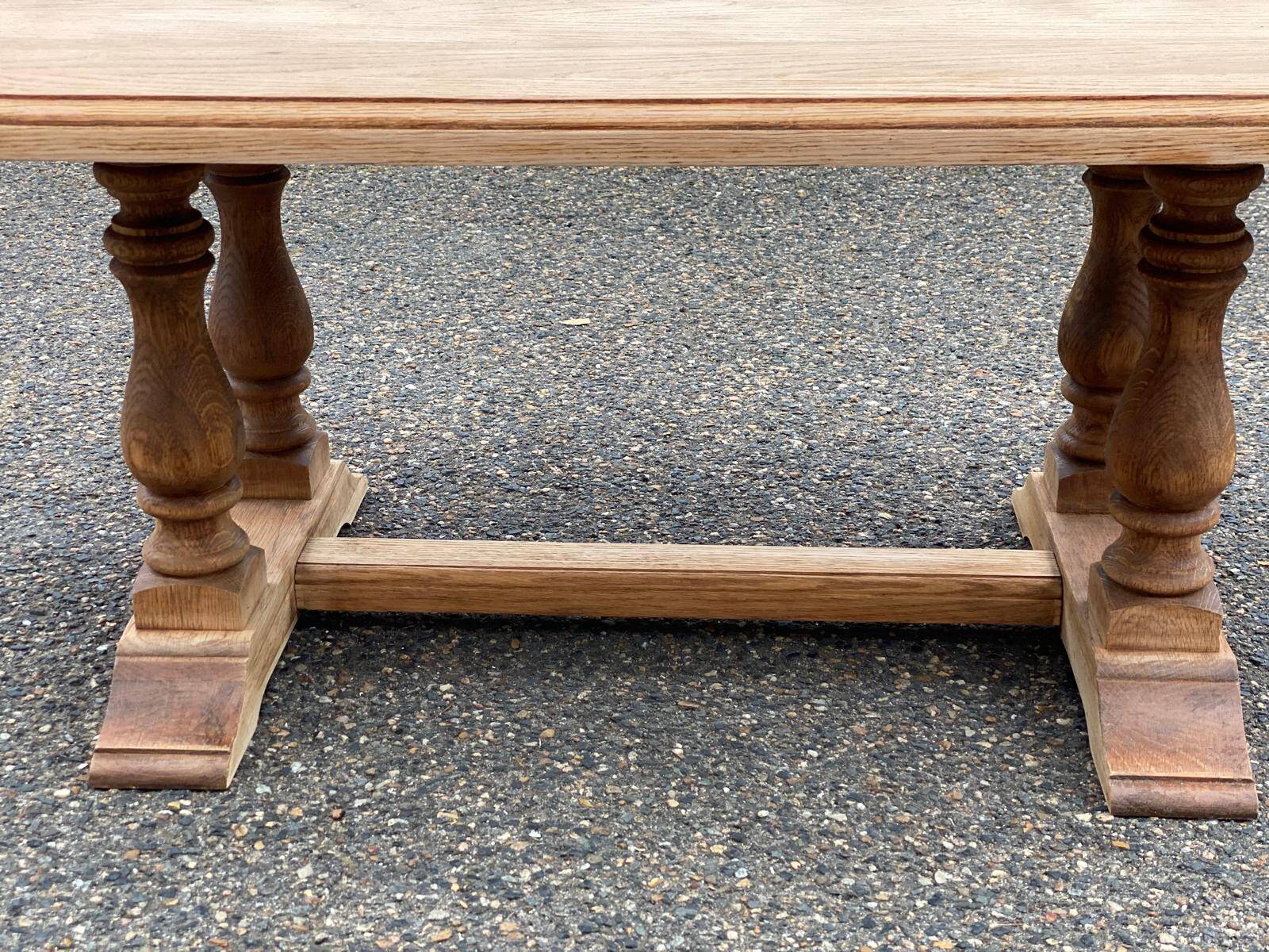 Renovated oval farmhouse or monstera coffee table in raw solid wood