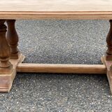 Renovated oval farmhouse or monstera coffee table in raw solid wood