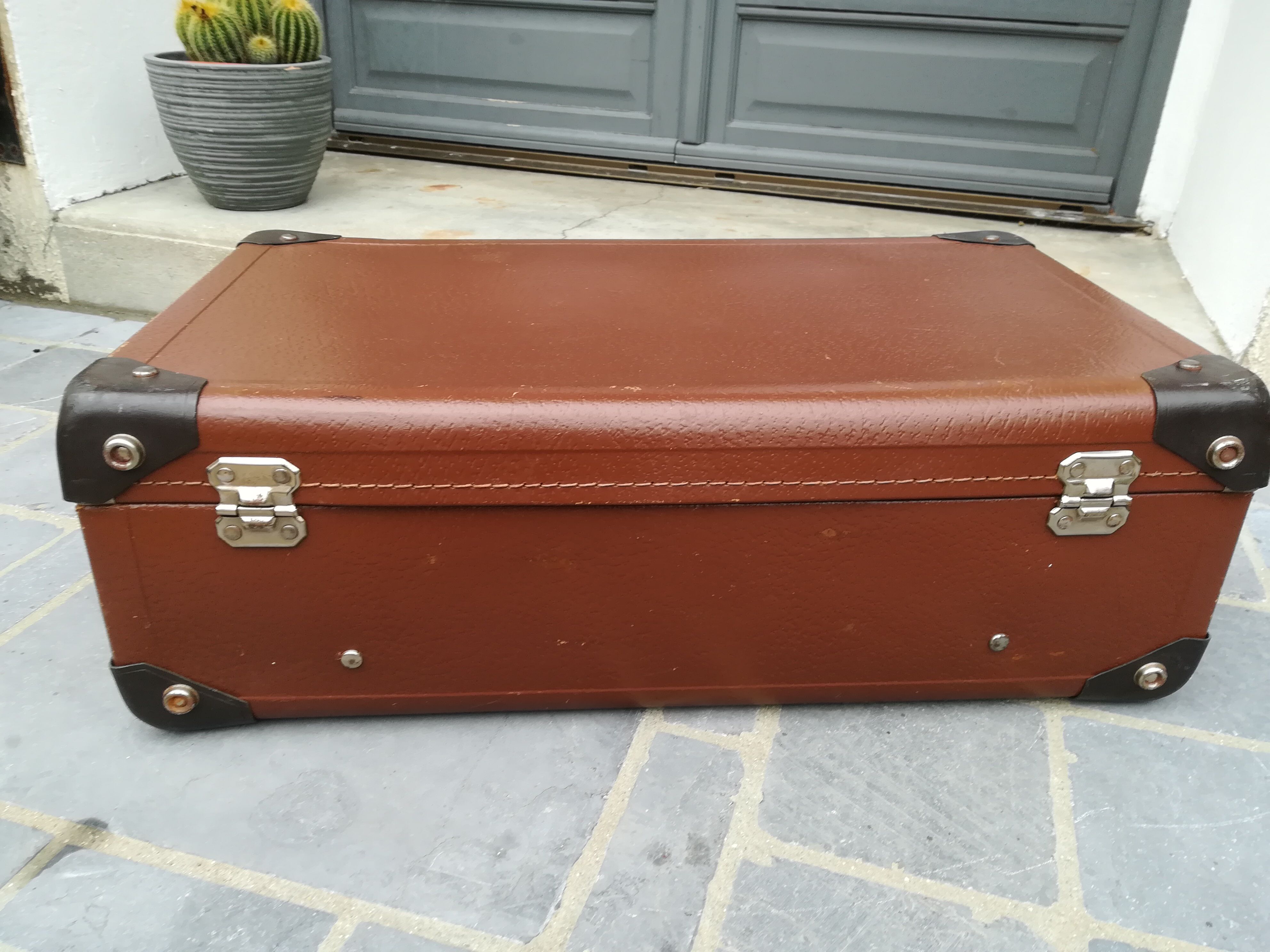 Old cardboard suitcase