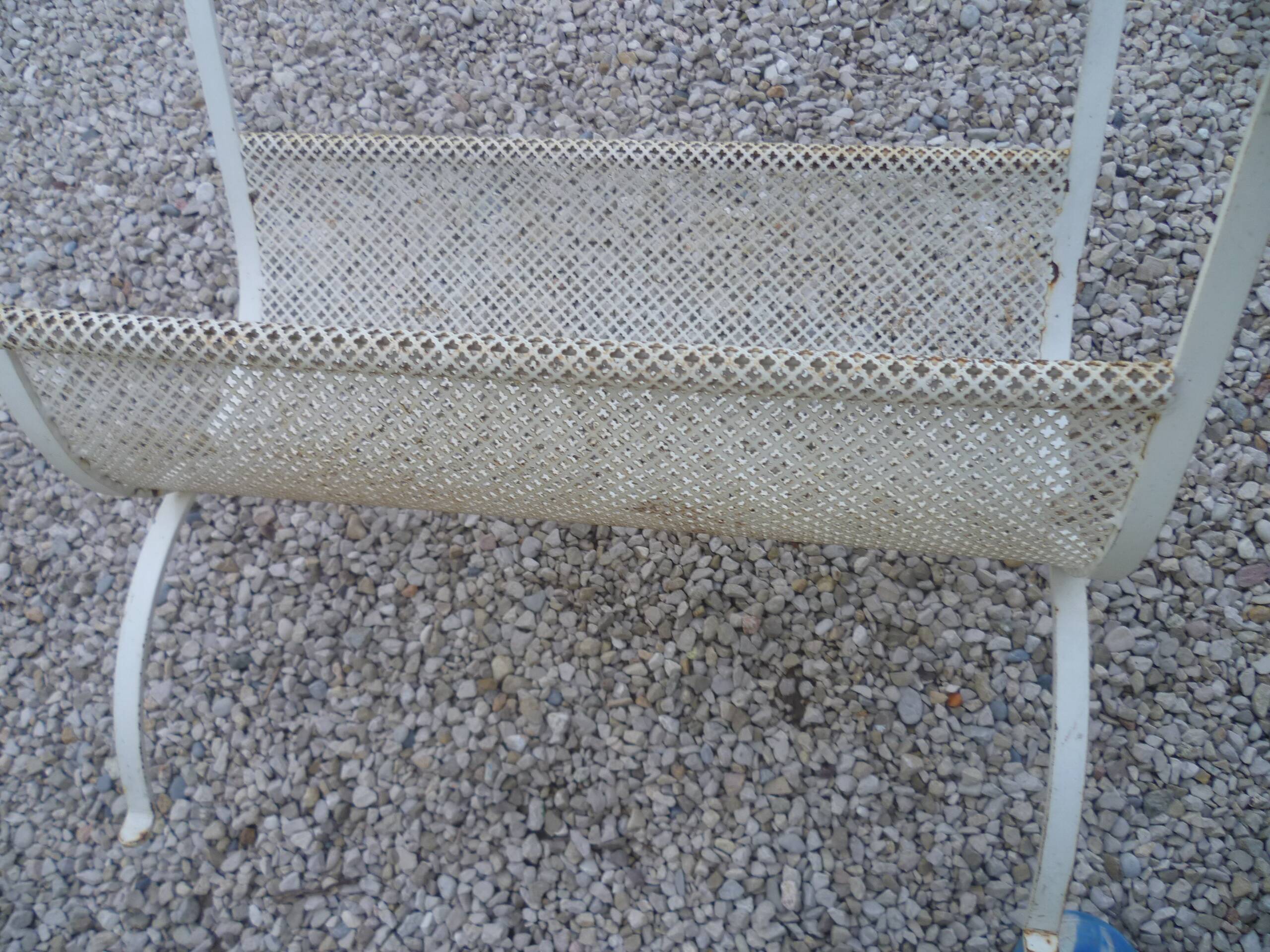 Mategot style painted metal 60s side table/sofa/magazines