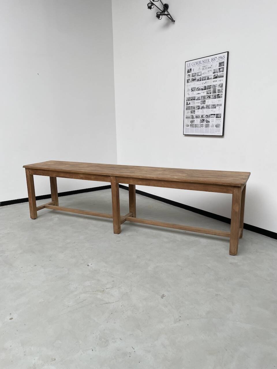 Oak console farm table 3m