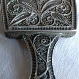 Ancient mirror in silver watermark 5x13cm