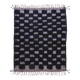 Tapis texturé noir à carreaux - 151 x 124 cm