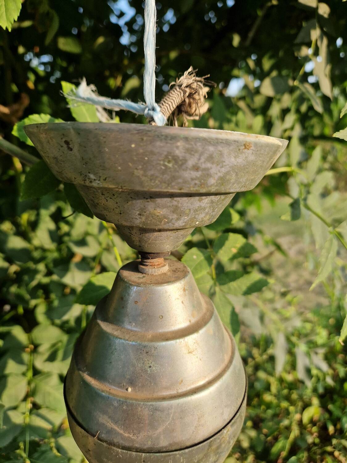 Art Deco aluminum and opaline up and down suspension