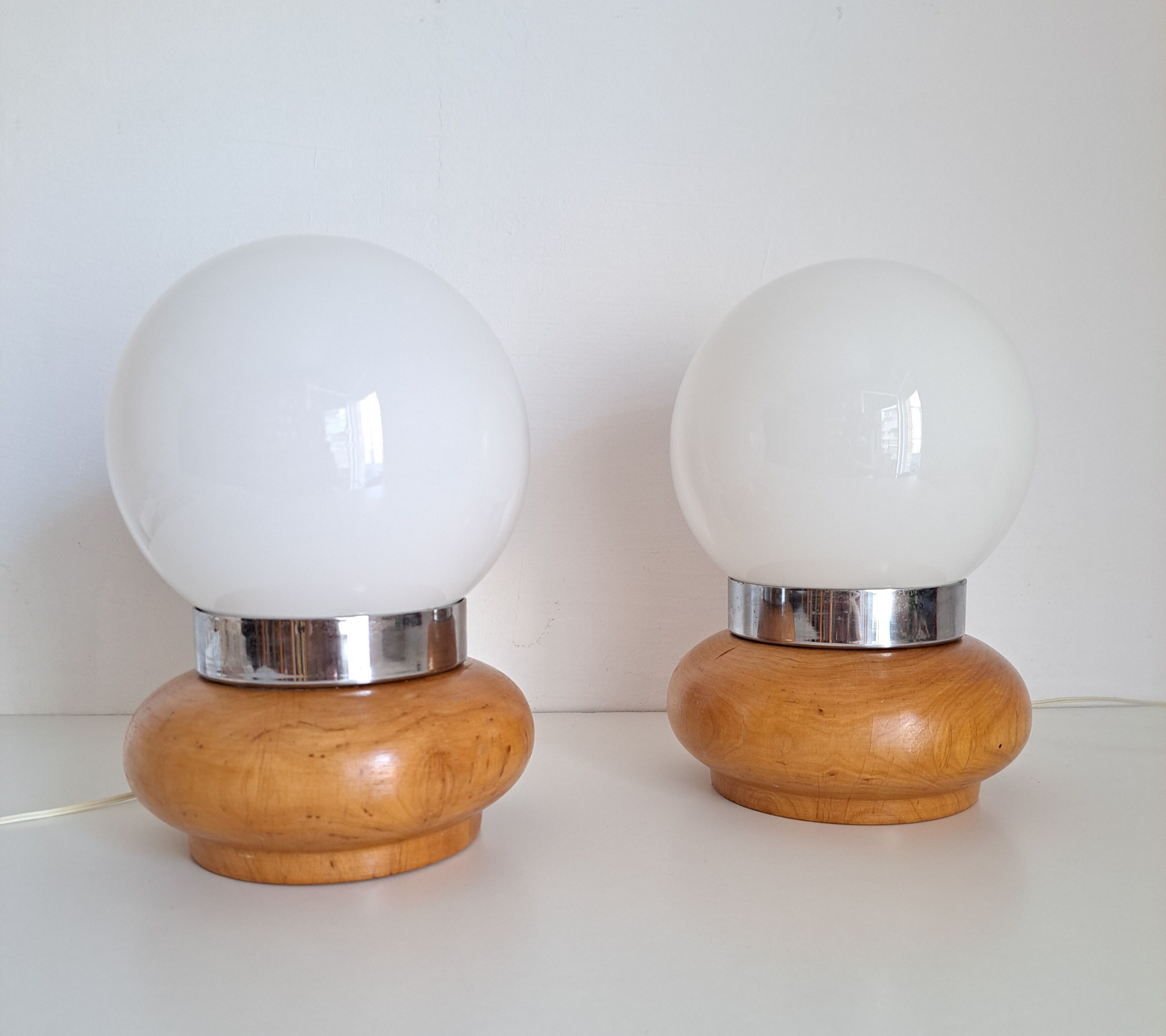 Paire de lampes de chevet vintage