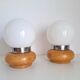 Paire de lampes de chevet vintage