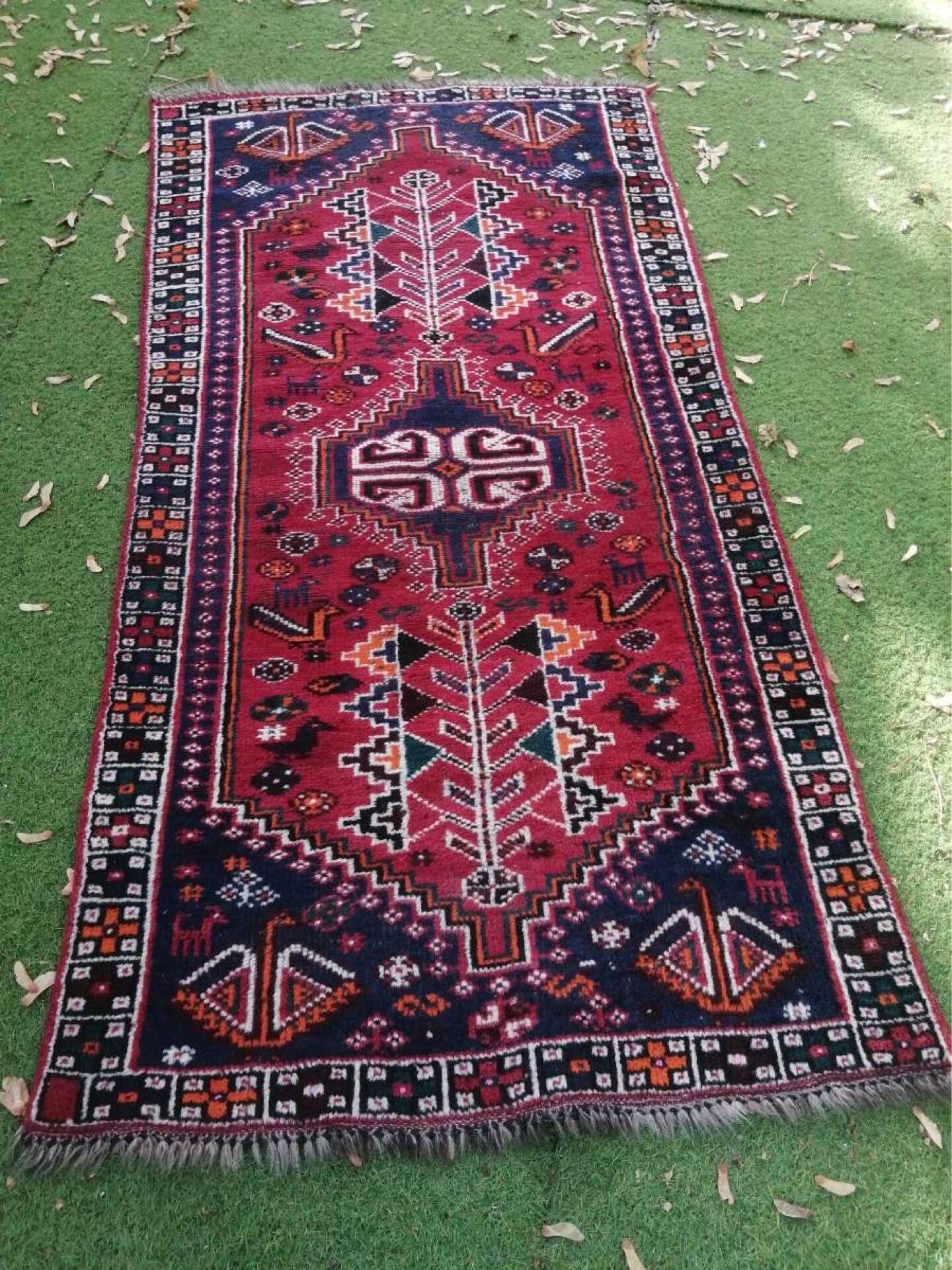 Handmade wool Persian carpet type Shiraz