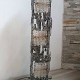 Brutalist sculptural floor lamp by Albano Poli for Poliarte 1970s