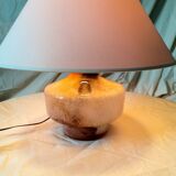 Handmade lamp in brass and Murano glass