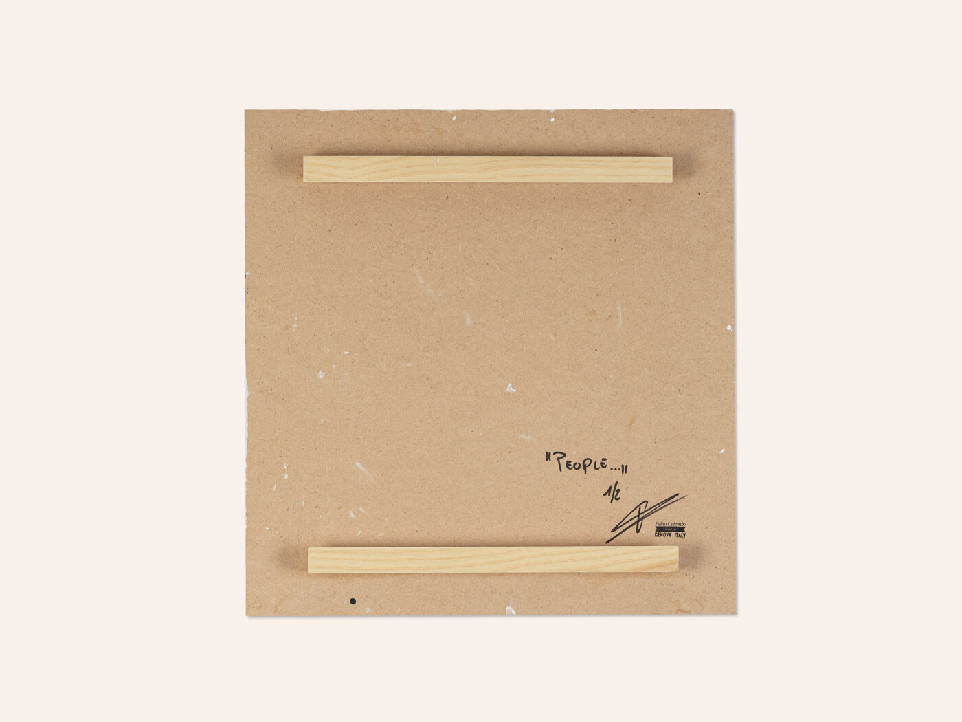 People, mixed media on hardboard, 82 x 41cm (set)