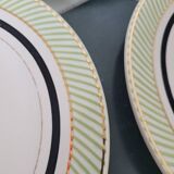 Lot n°2 of 5 Opaceline dessert plates from Salins