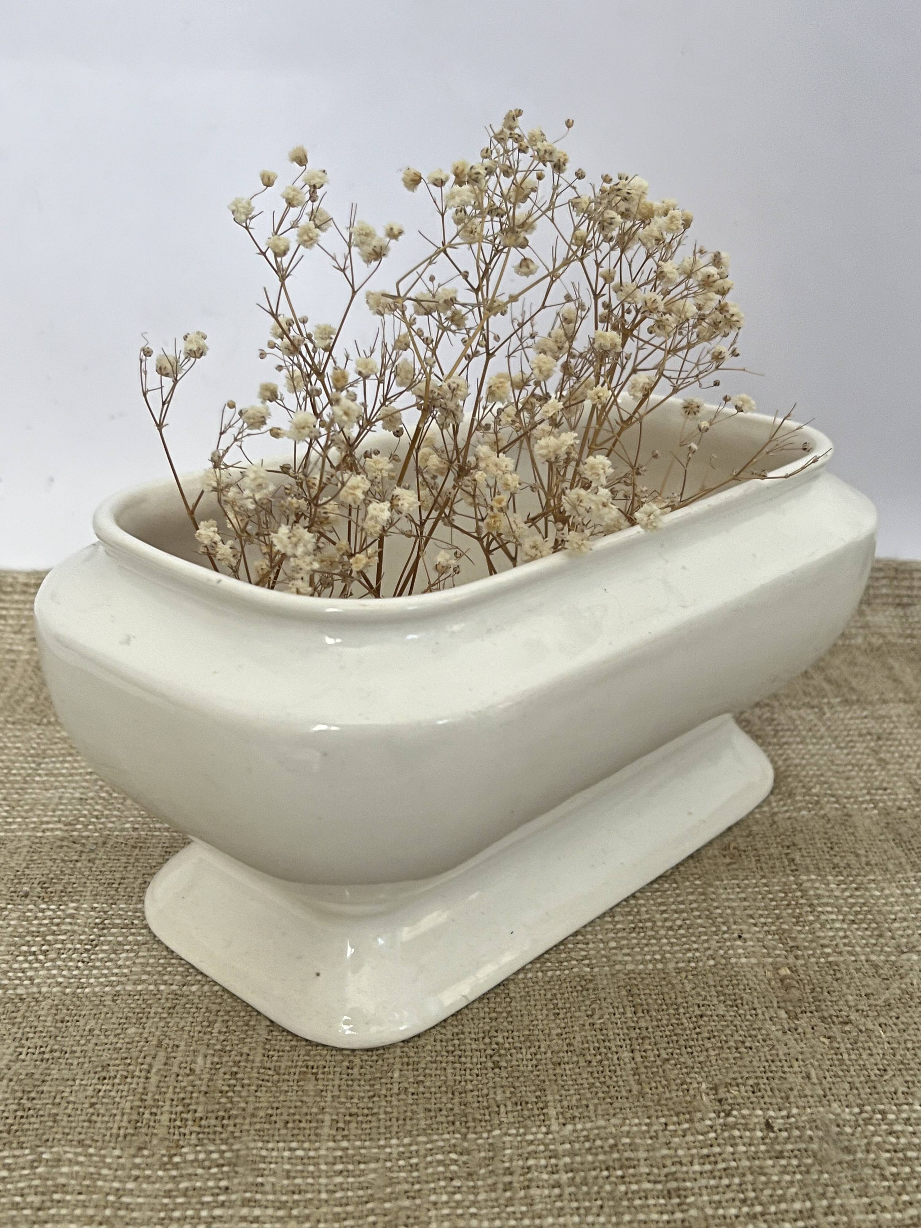 Bowl, planter, centrepiece, white porcelain