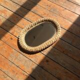 Rattan mirror