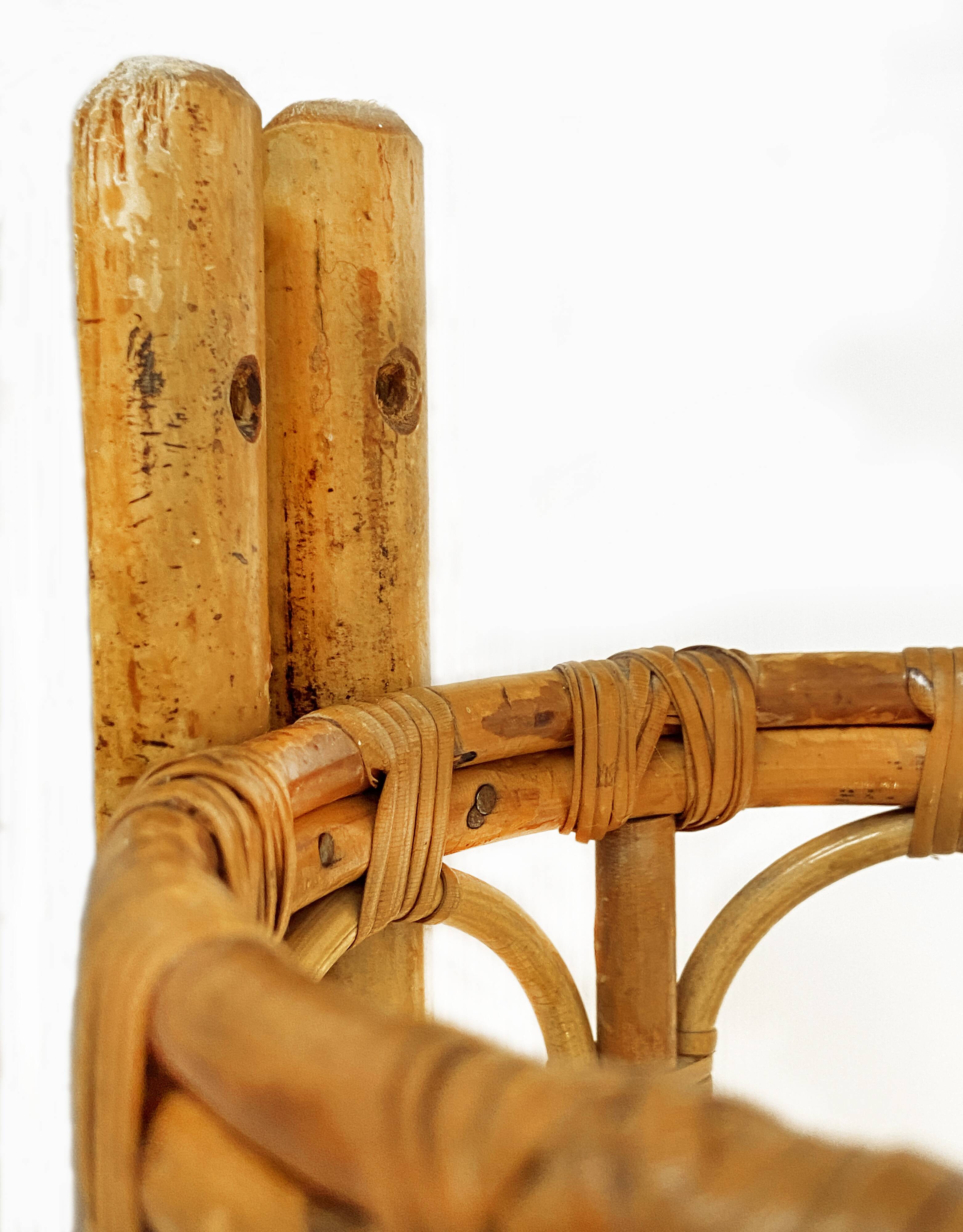 Mid-Century Rattan Wall Sconces — Louis Sognot Style