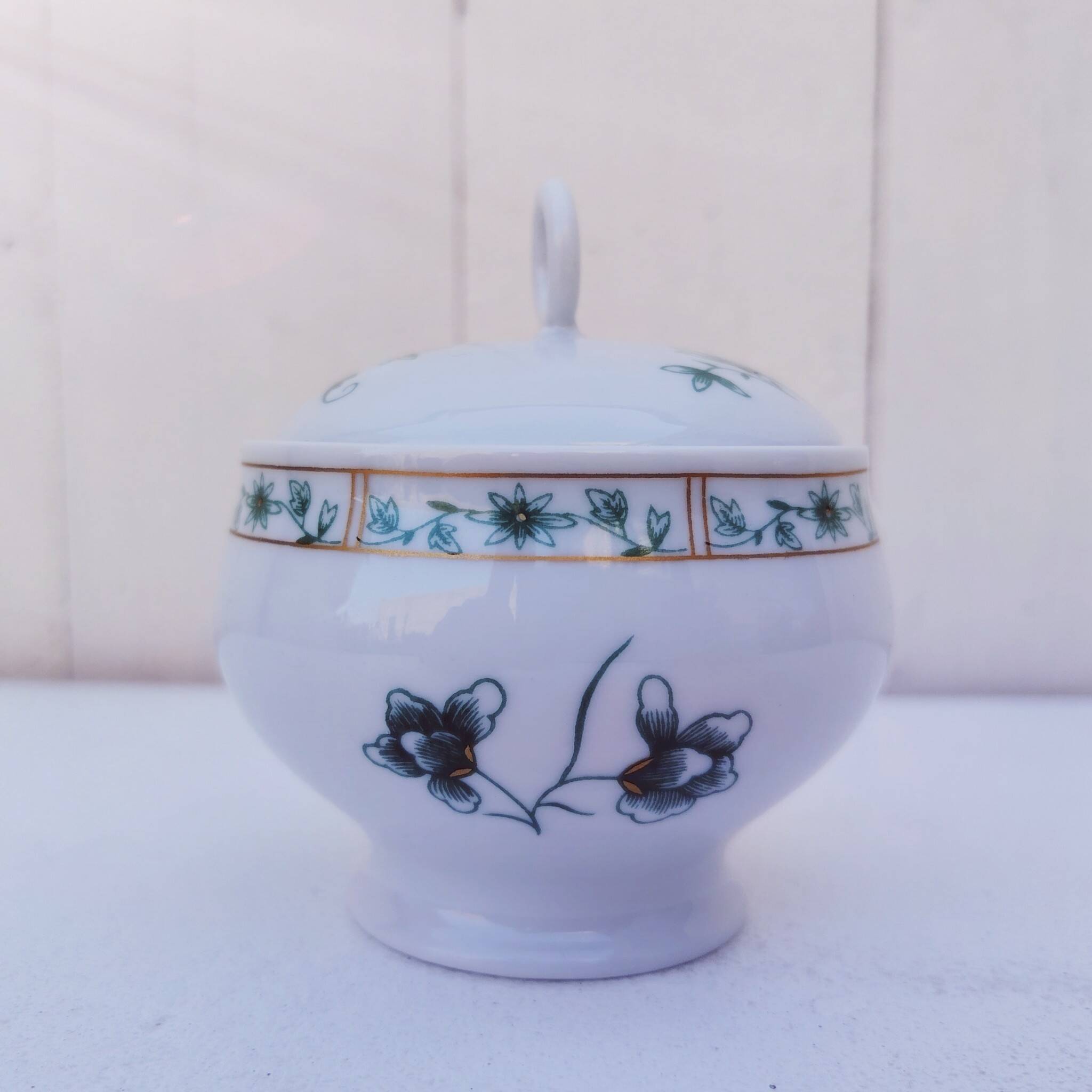 Porcelain mustard pot, Bernardaud, Limoges, Beijing