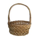 Children's basket in braided wicker