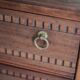 Wooden furniture with 3 drawers in Louis XVI style, chiffonnier table.