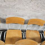 Lot of 18 vintage stackable bistro chairs 1970
