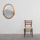 French oval gilded oak  carved art deco mirror, ca. 1925