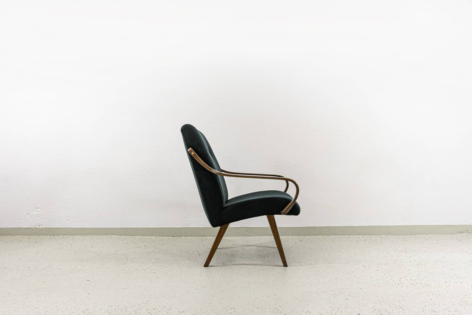 Black Armchair By Jaroslav Šmídek For Ton, Czechoslovakia, 1960’s