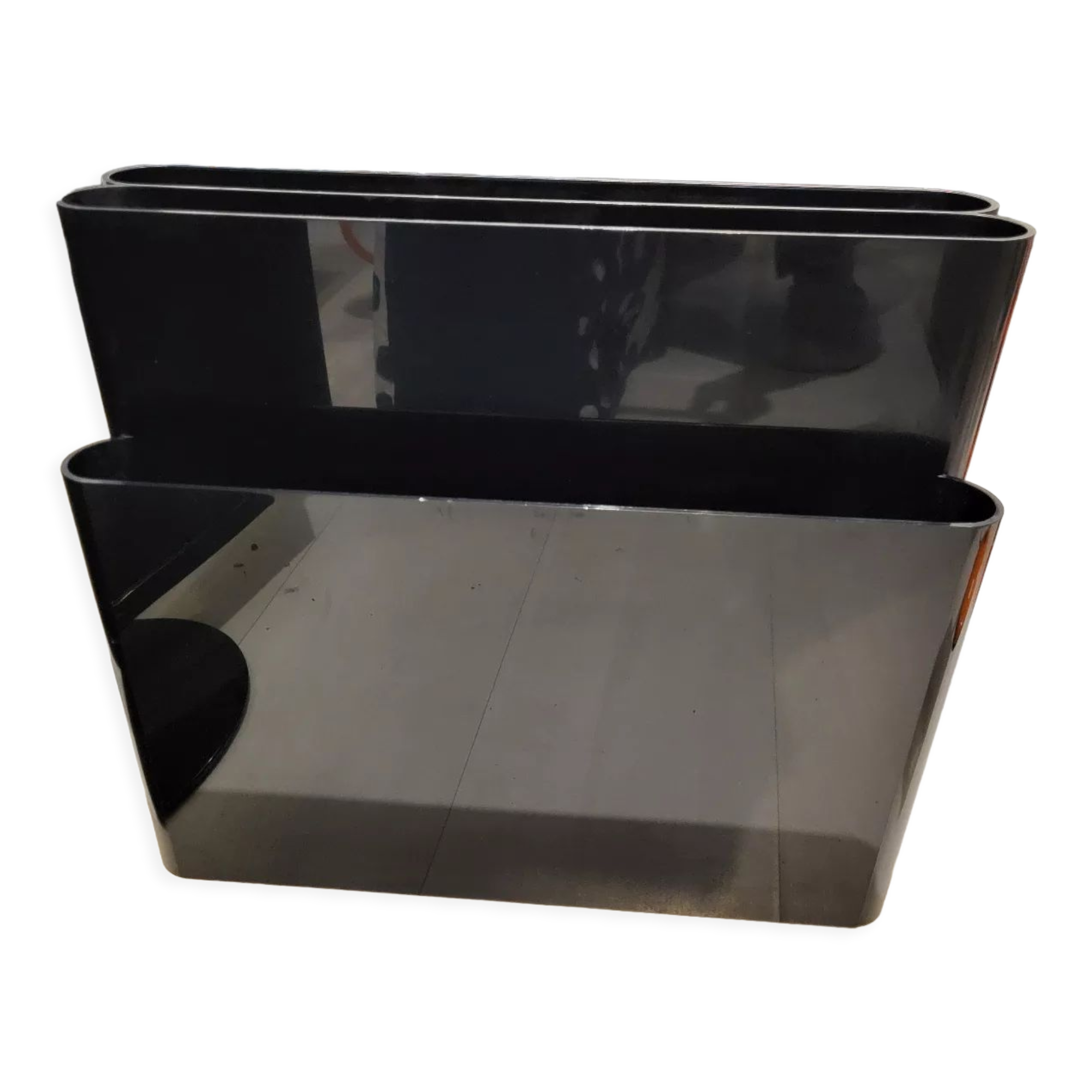 Kartell black magazine rack