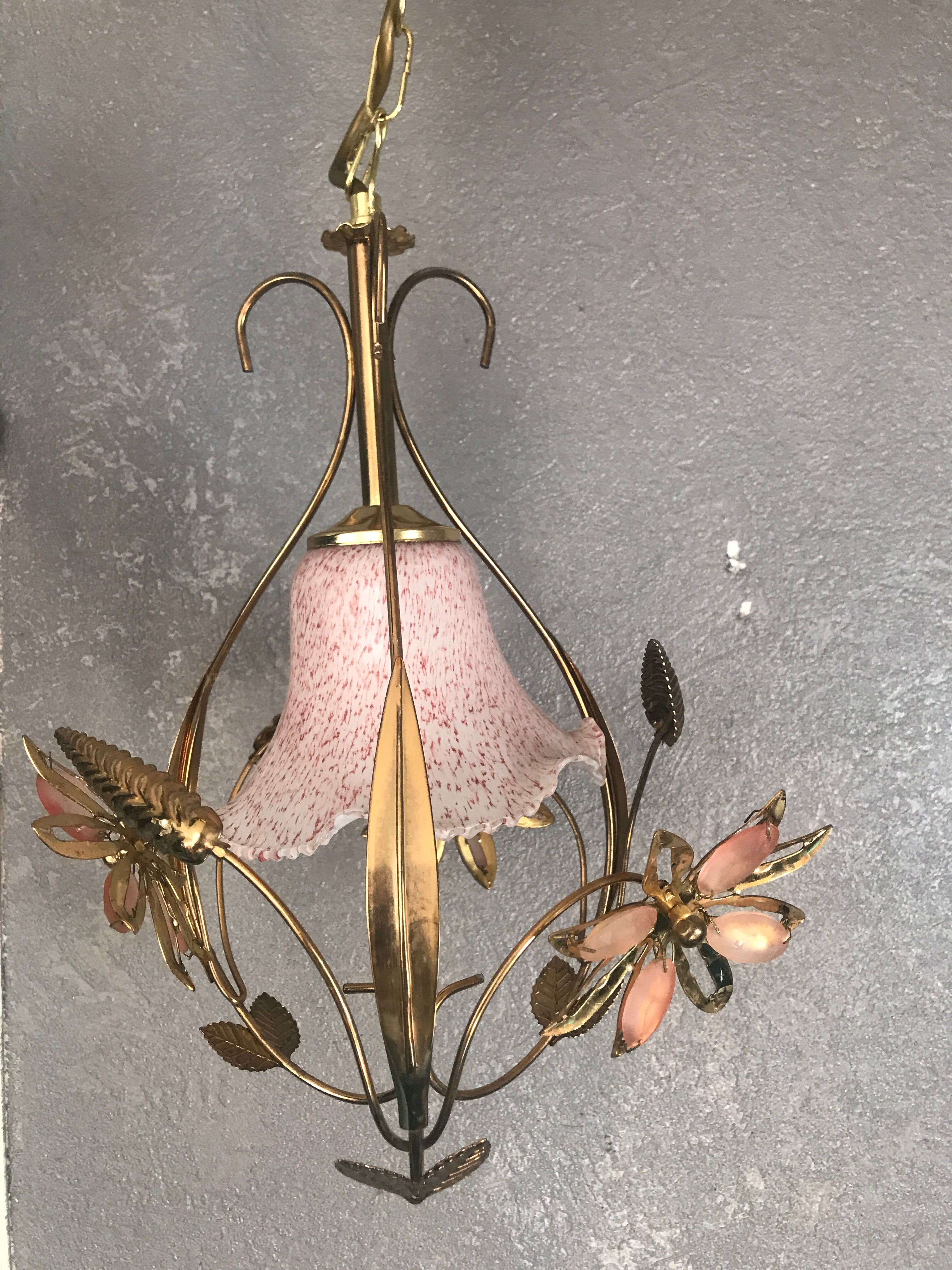 Pale pink flowering chandelier