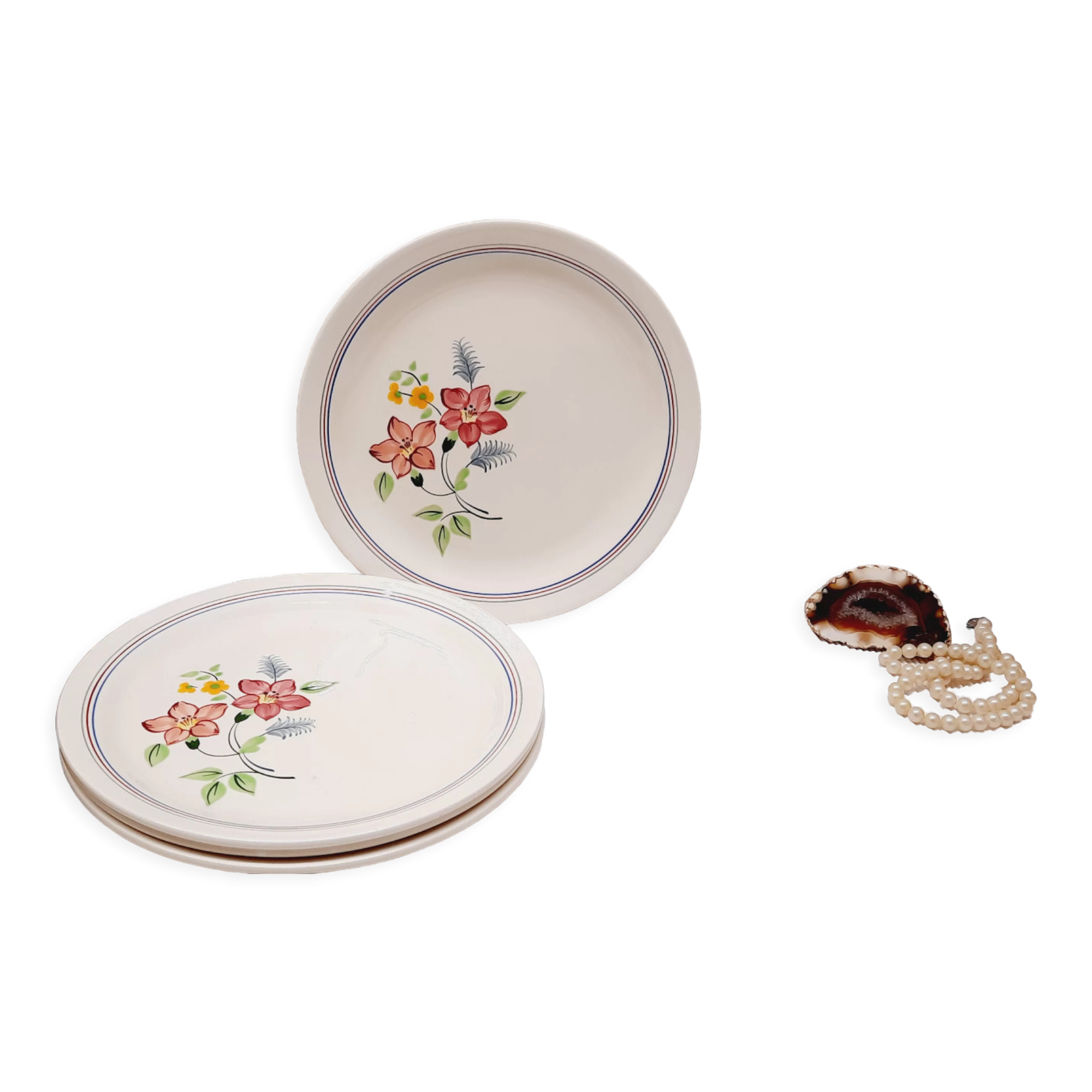 Set 4 flat plates Salins