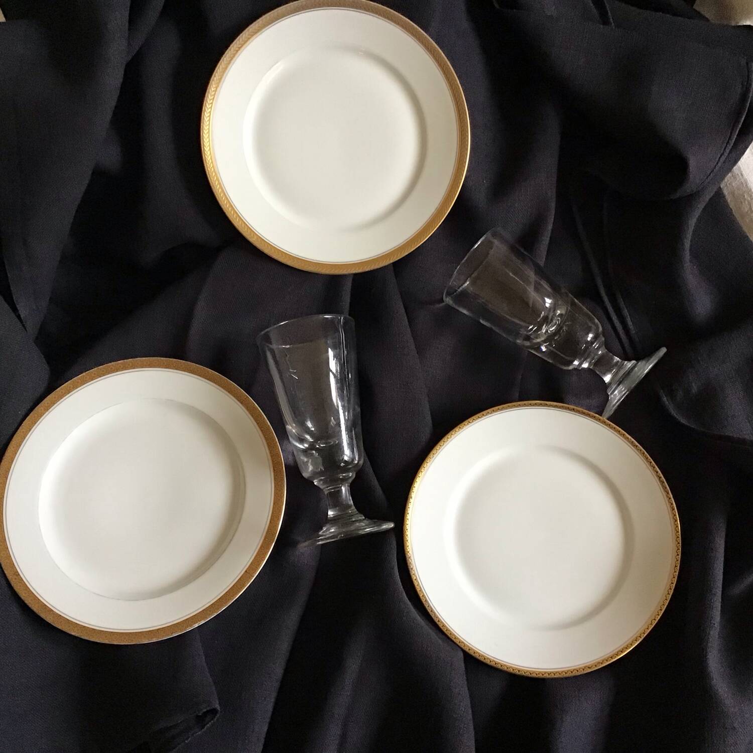 Black linen country tablecloth