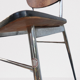 Chaises en formica effet bois 70 dossier large