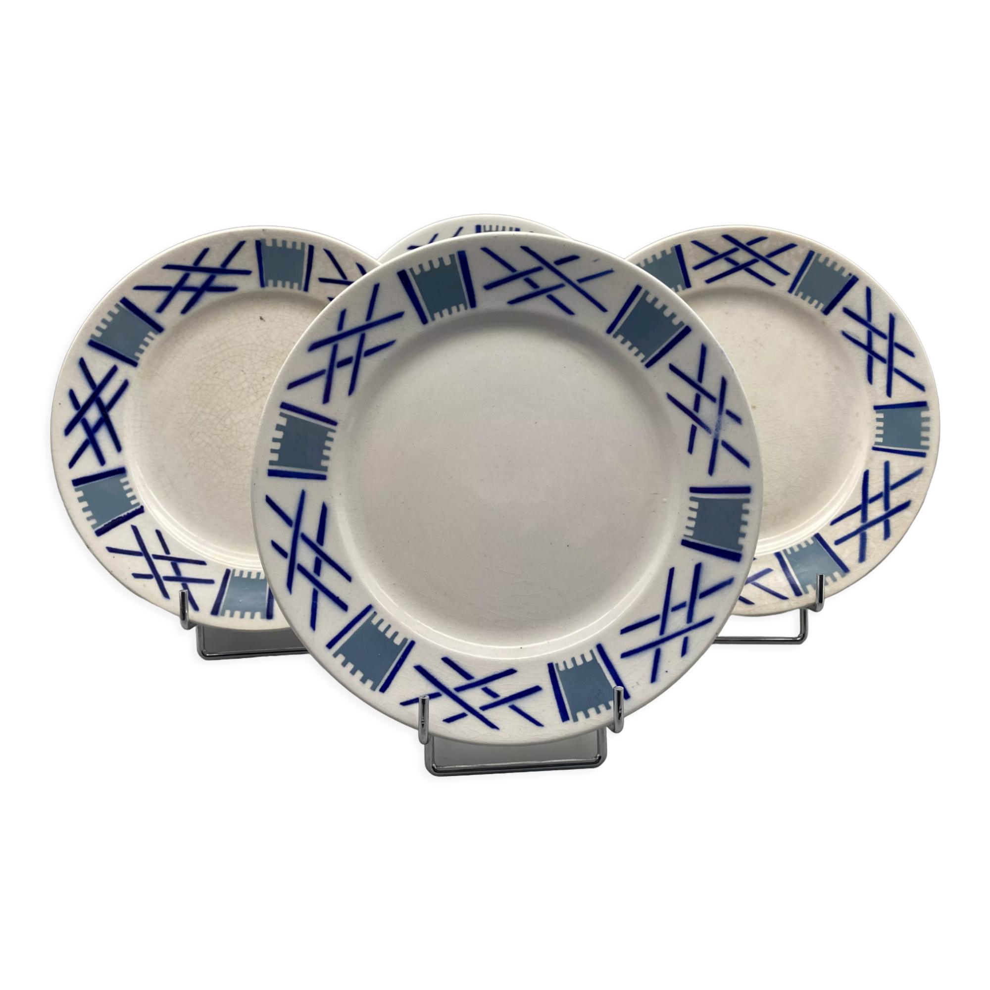 4 assiettes à dessert lunéville kg modèle "servange"