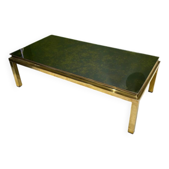 Coffee table in eglomised glass, 1970