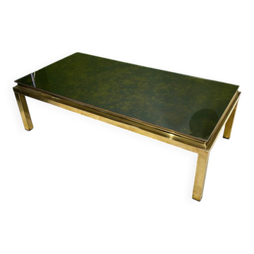 Table basse verre eglomisé 1970