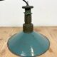 Industrial Green Enamel Factory Pendant Lamp with Cast Aluminium Top, 1960s