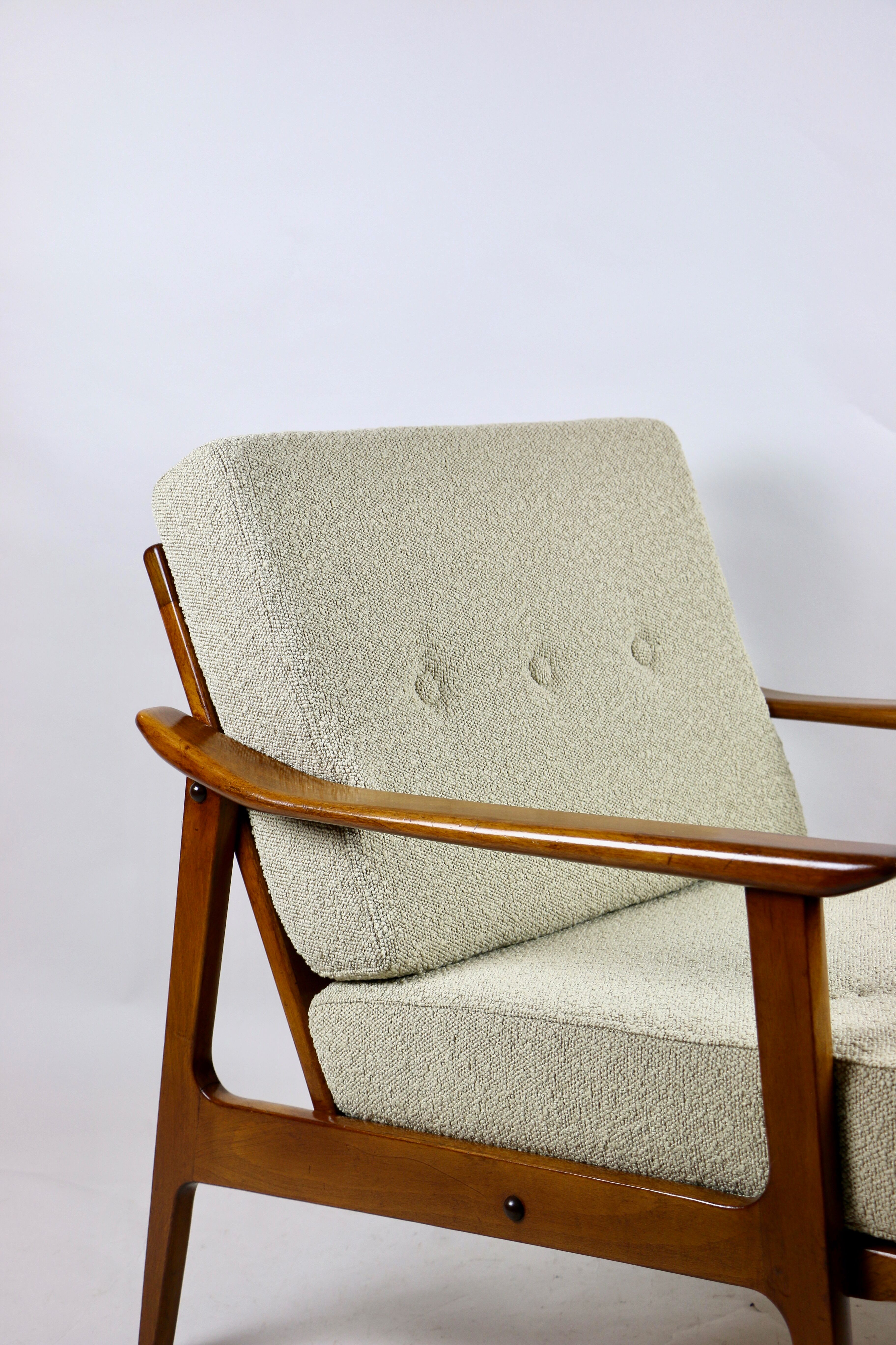 German beige boucle armchair, 1970s