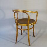 Le Corbusier b9 blond armchair, by Kohn, wooden seat 1915