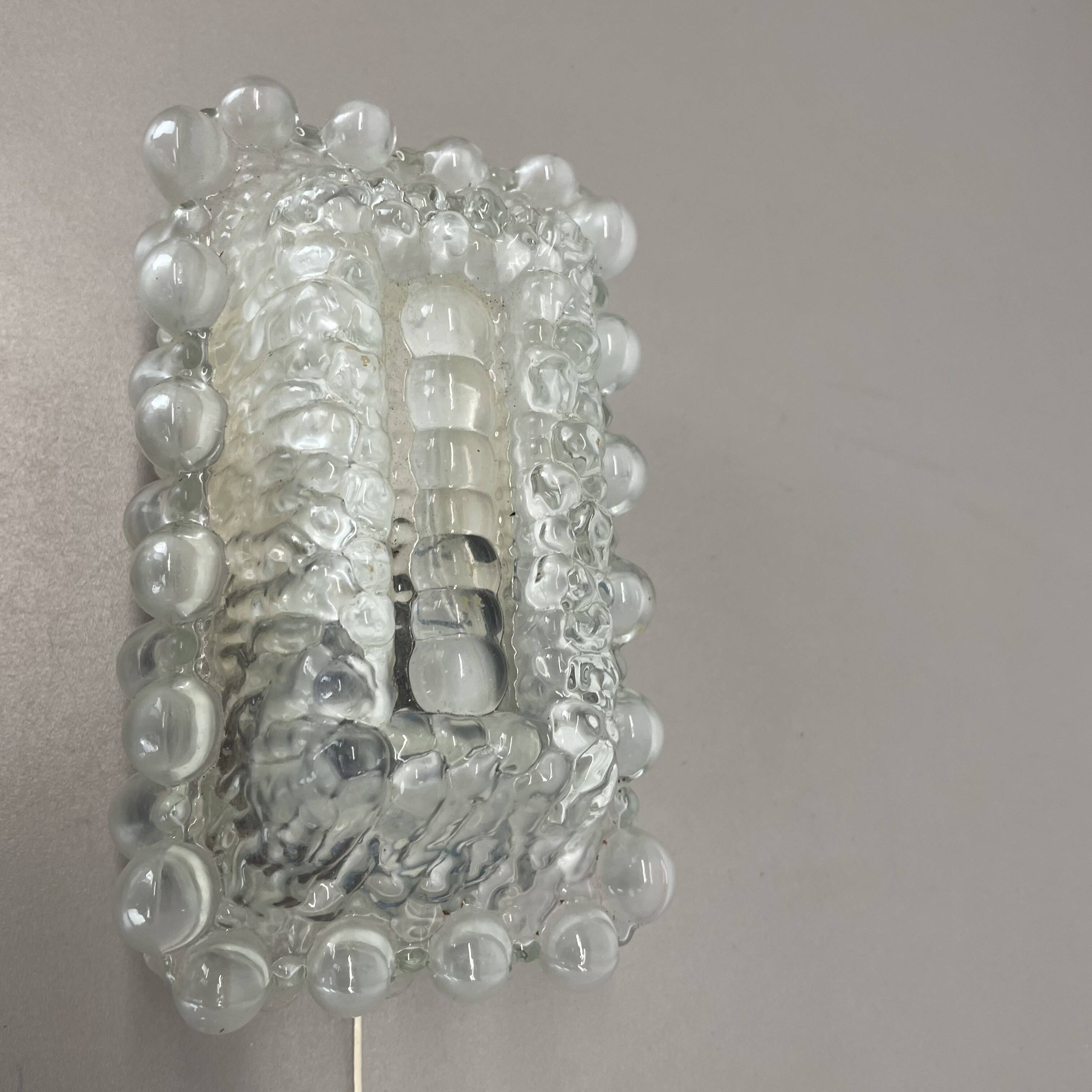 Set of Two "BUBBLE" Tynell Style Glass Wall Light Sconces, Germany, 1970s