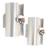 Set of 70s 'space age' wall lamps by Polam