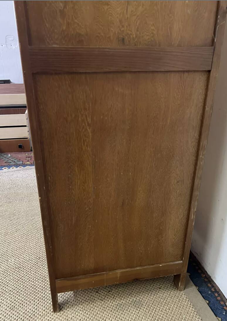 Vintage wooden Parisian wardrobe