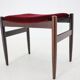 1960s danish teak stool in fabric