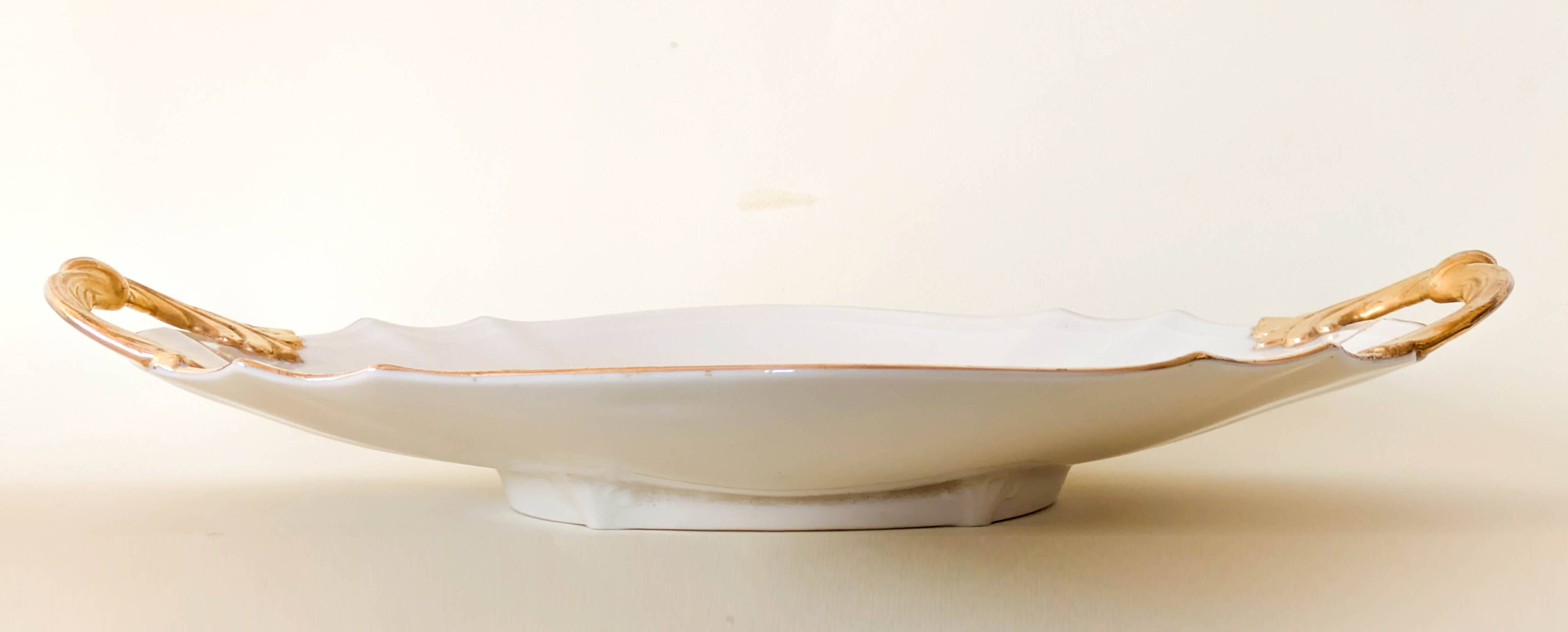 Large oval dish Lenox 24 carat gold L42cm