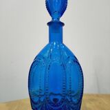 Bouteille bleue cobalt style flacon de parfum