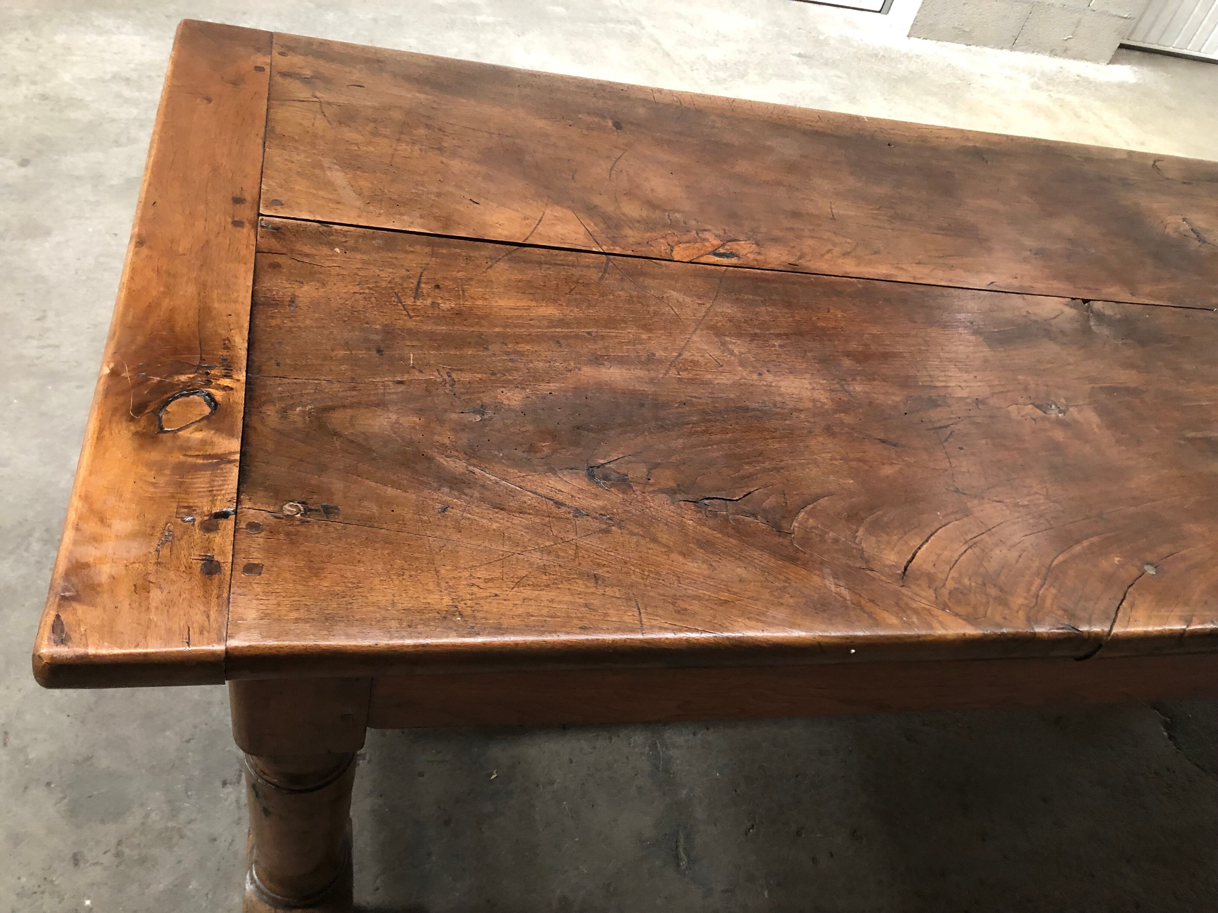 large old walnut farmhouse table