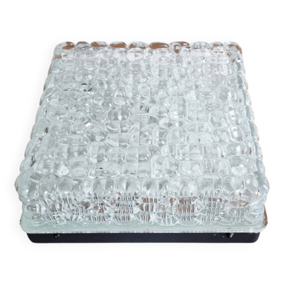 Plafonnier carré Holophane, vintage, années 70