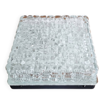 Holophane square ceiling light, vintage, 70s